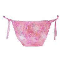 P065 - Celana Dalam Panties Thong Pink Transparan Ikat Samping - 2
