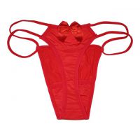 GS080 - Celana Dalam G-String Wanita Merah Pita Tali 2 - 2
