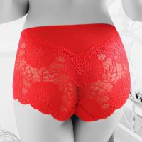 P451 - Celana Dalam Panties Brief Merah Transparan - 2