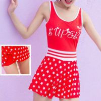 R011 - Baju Renang Swimsuit One Piece Merah Cup Busa