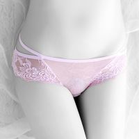 P487 - Celana Dalam Panties Hipster Pink Transparan Kupu-Kupu - 2