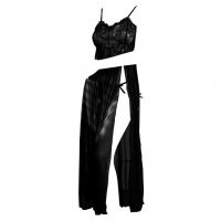 L1239 - Baju Tidur Lingerie Long Gown Gaun Panjang Maxi Dress Hitam Transparan